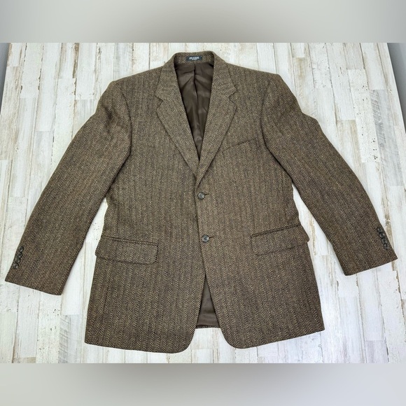 Stafford Other - Stafford Vintage Tweed Blazer Men's 42R Classic Fit Wool & Lambswool Herringbone